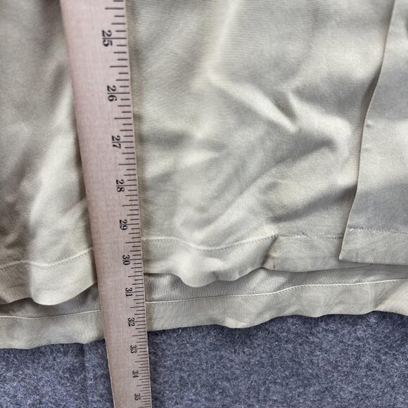 Jhane Barnes Shirt Men Large Khaki Casual Tan Beige Button Down Preppy Silk - Picture 7 of 12